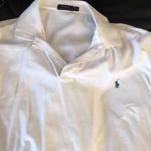 Ralph Lauren Polo - 3xlt White with baby blue logo